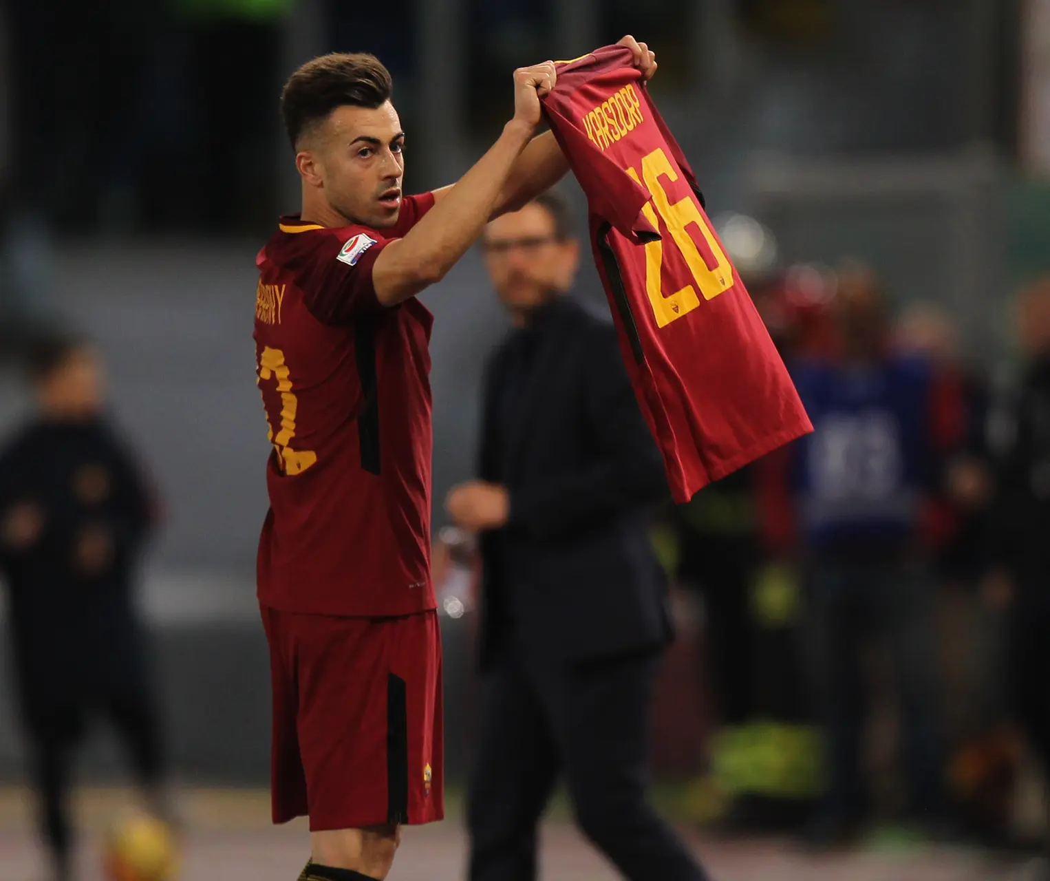 el shaarawy maglia karsdorp roma bologna 281017