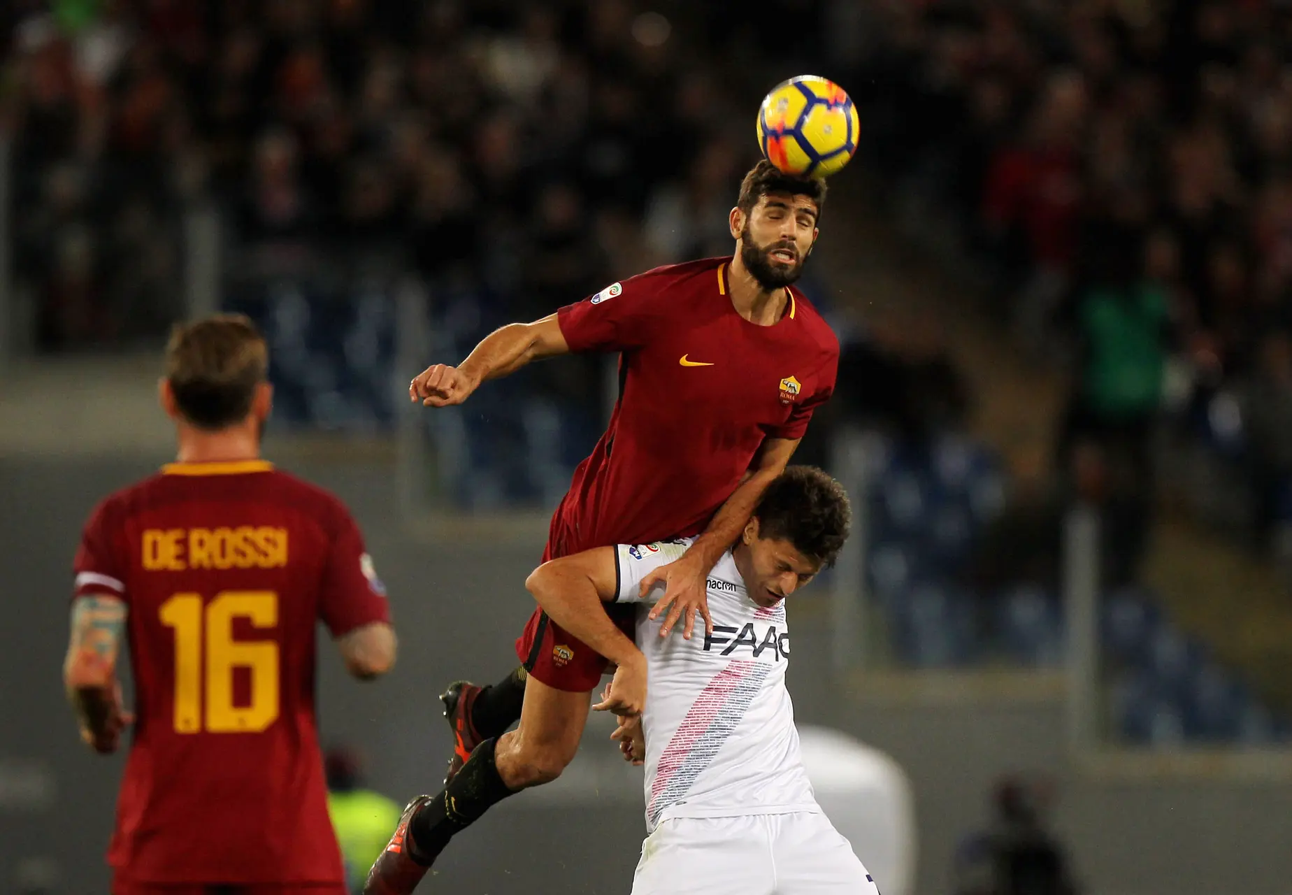 fazio testa de rossi spalle roma bologna 281017