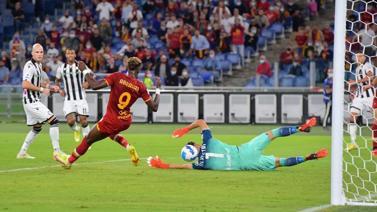 abraham gol roma udinese