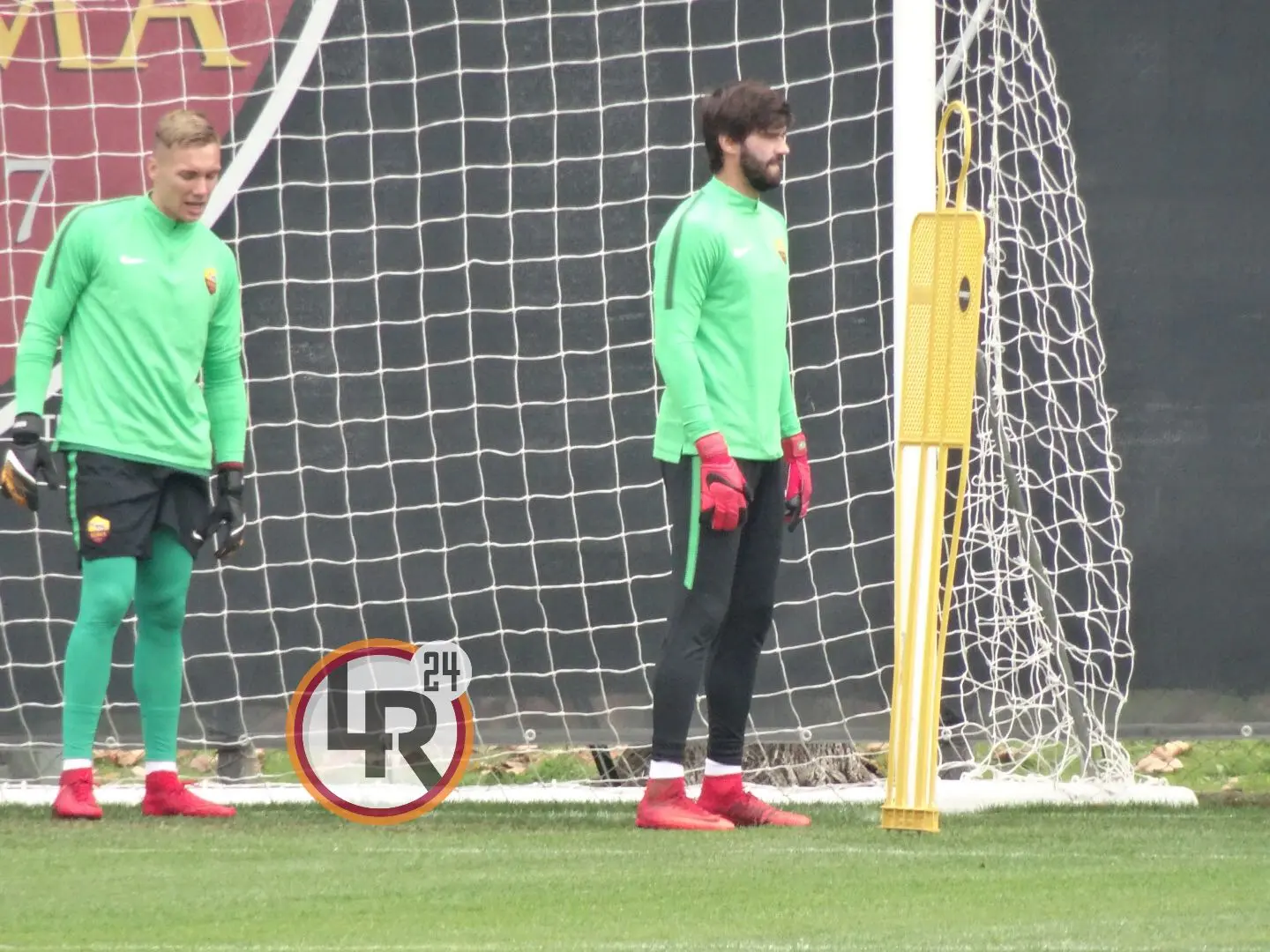 alisson skorupski allenamento trigoria