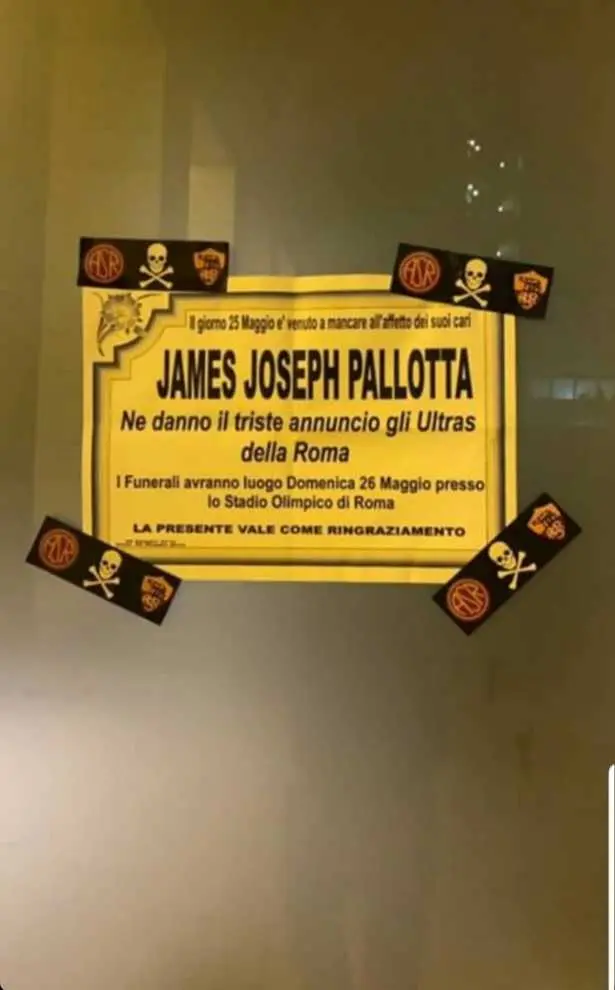annunci funebri contro pallotta