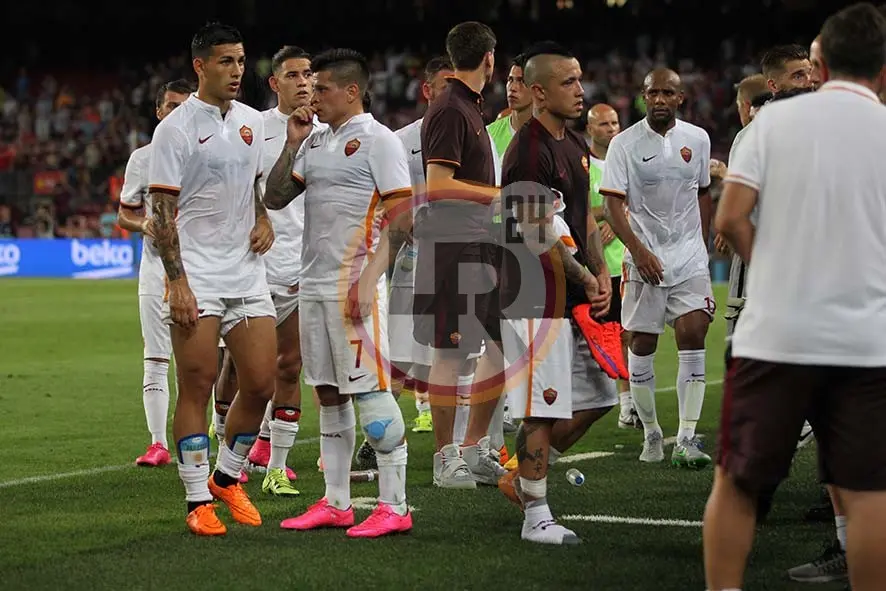 barcellona roma squadra fine partita
