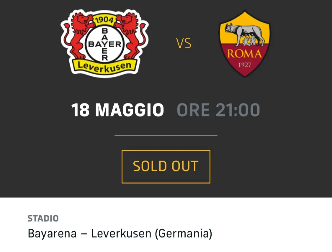 bayer leverkusen roma settore ospiti