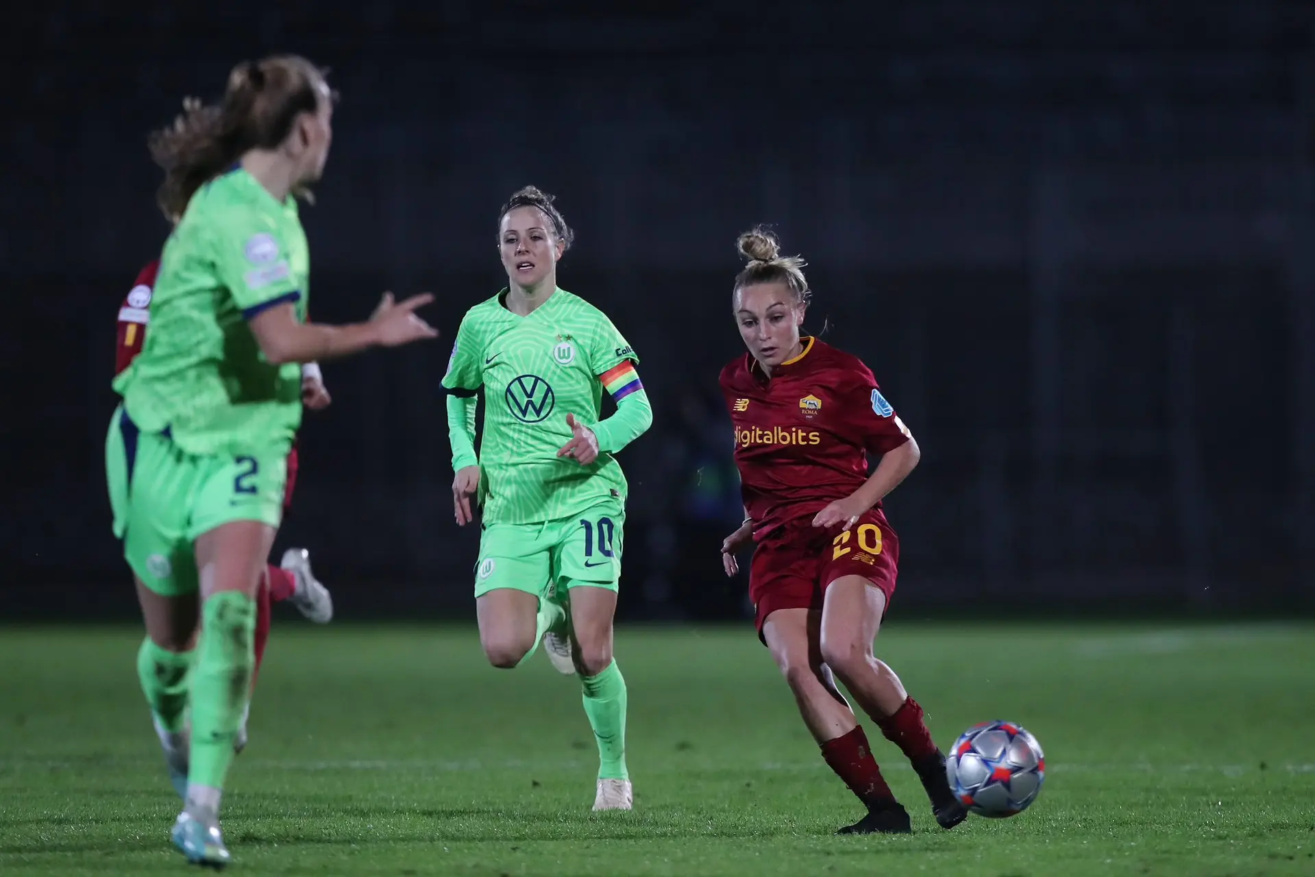 champions league femminile roma wolfsburg greggi