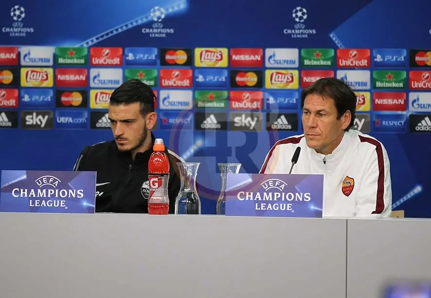 conferenza stampa garcia florenzi vigilia bayer roma 19102015