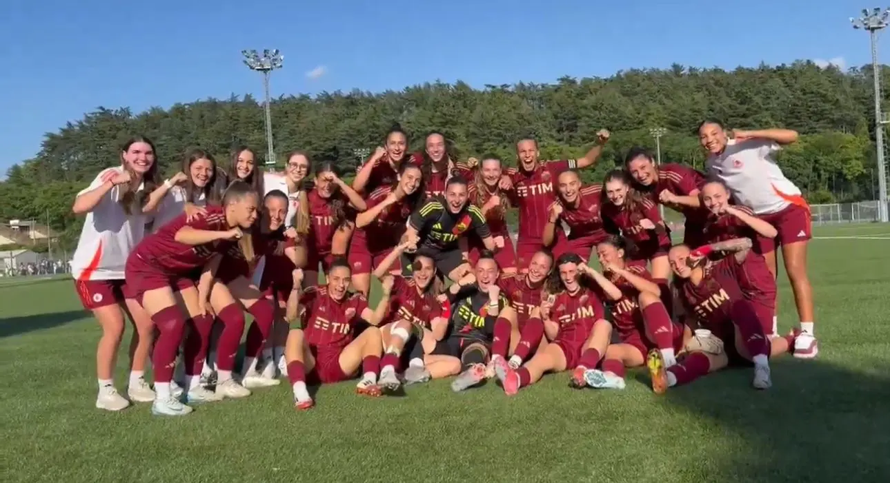 coppa italia femminile primavera roma fiorentina esultanza squadra