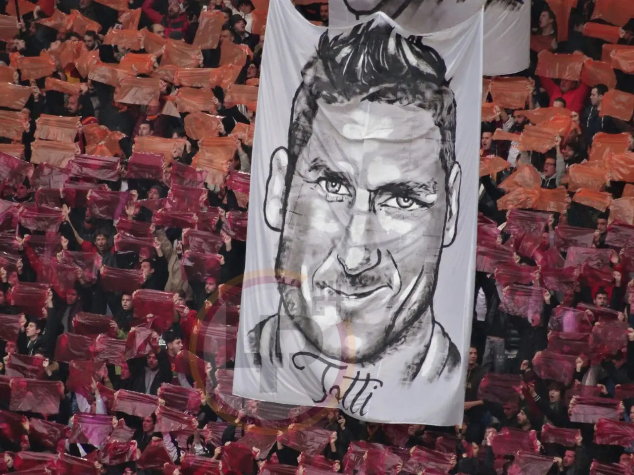 coreografia derby totti particolare