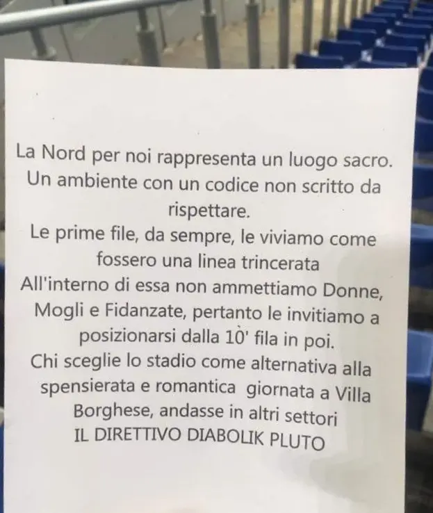 curva nord direttiva tifosi