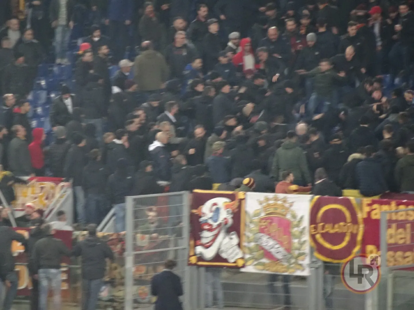 curva sud tafferugli