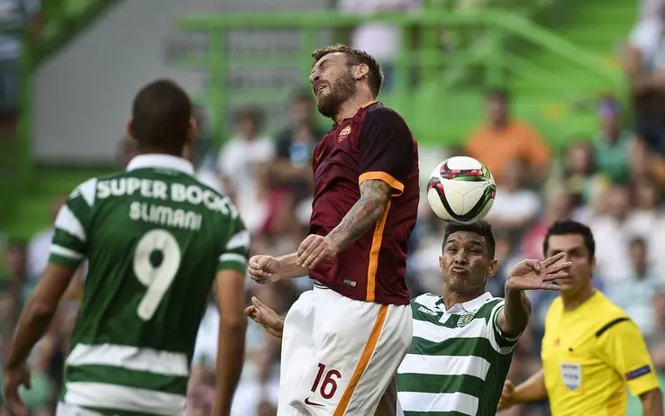 de rossi colpo testa sporting roma