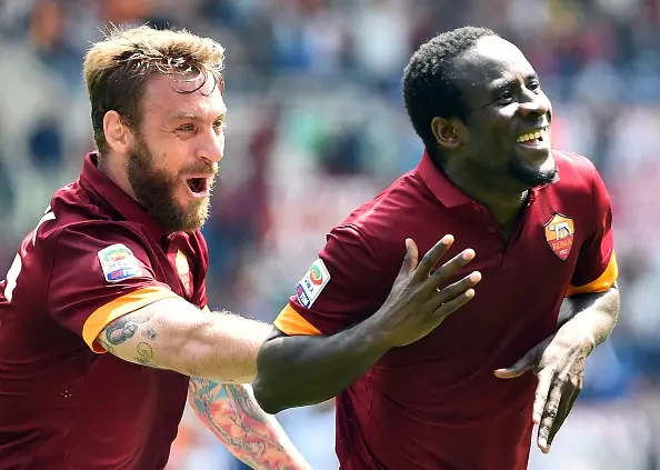 de rossi doumbia esultanza roma genoa