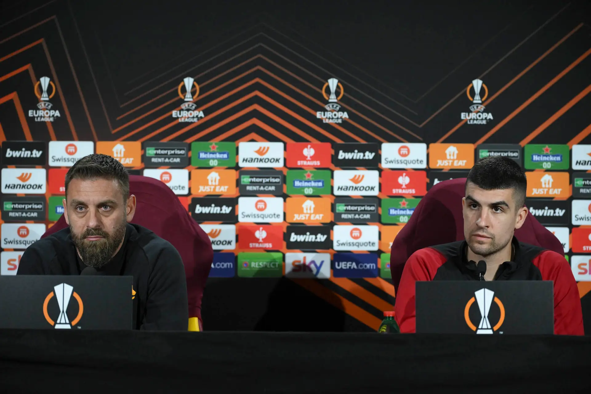 de rossi e mancini conferenza