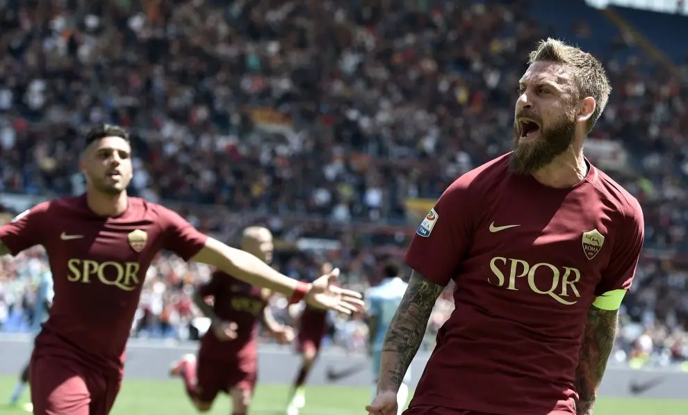 de rossi esultanza derby