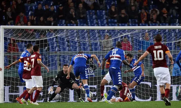 de silvestri rete roma sampdoria 17032015