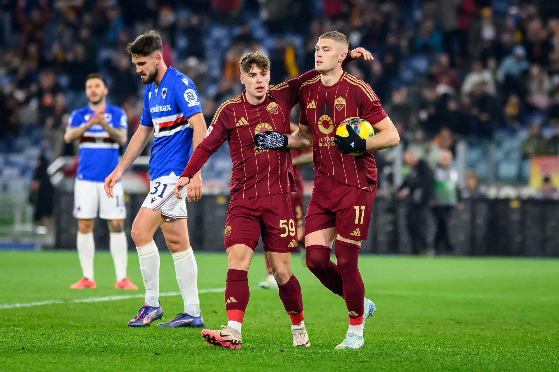 dovbyk e zalewski roma samp
