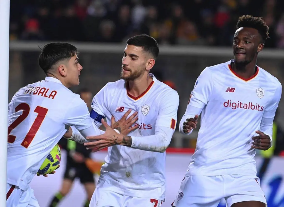 dybala pellegrini abraham lecce roma