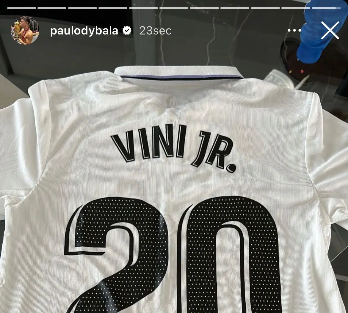 dybala vinicius maglia instagram tagliata