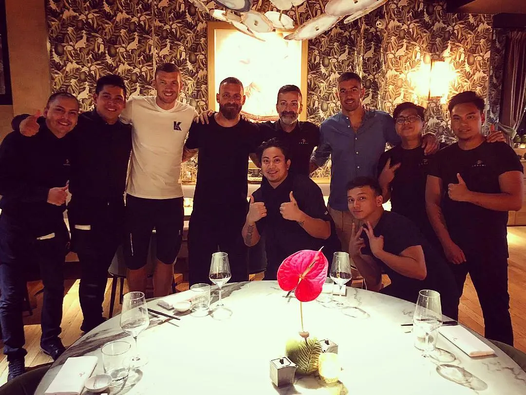 dzeko de rossi kolarov ristorante fusion
