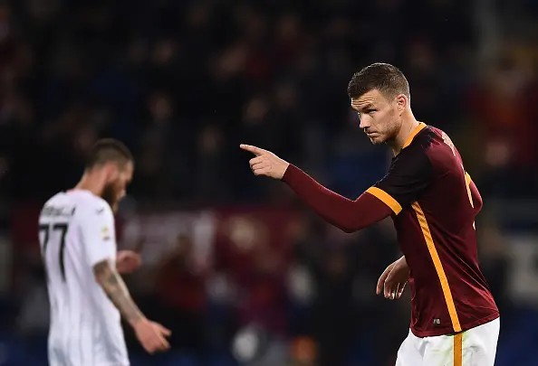 dzeko dopo gol palermo
