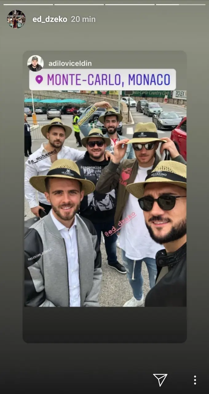 dzeko e pjanic a montecarlo per pasqua