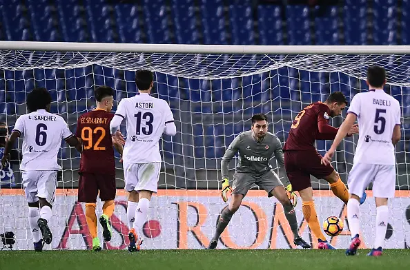 dzeko gol roma fiorentina