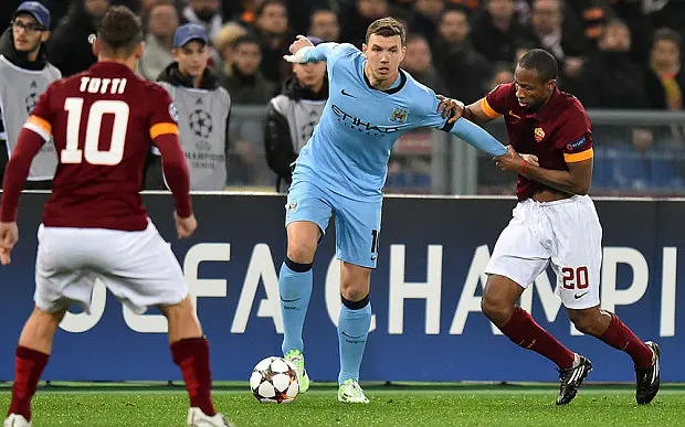 dzeko keita totti olimpico 2014 15