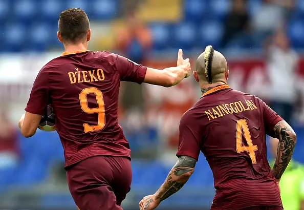 dzeko nainggolan spalle