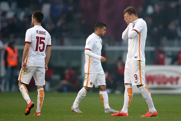 dzeko pjanic mani in faccia toro roma