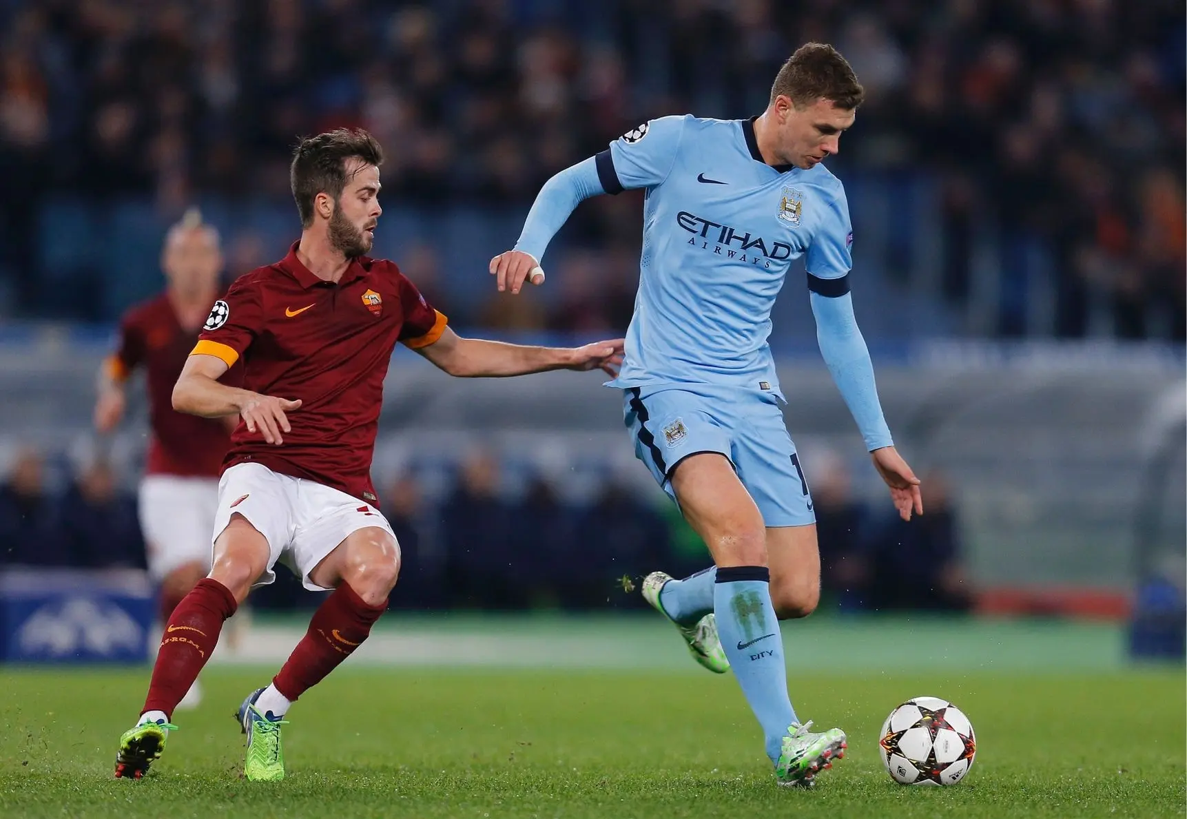 dzeko pjanic roma manchester city 101214