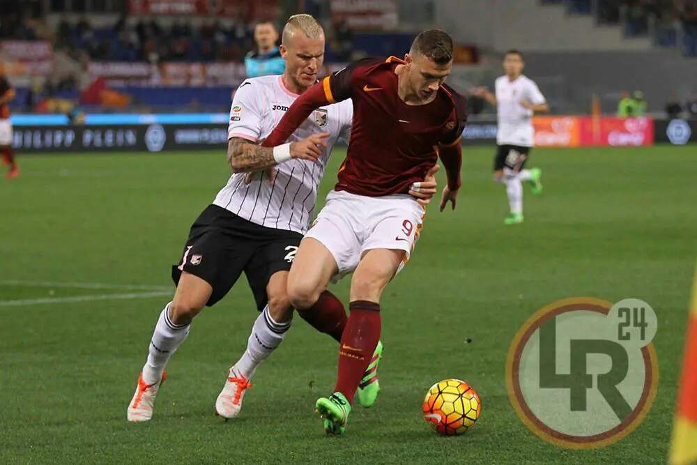 dzeko roma palermo mancini