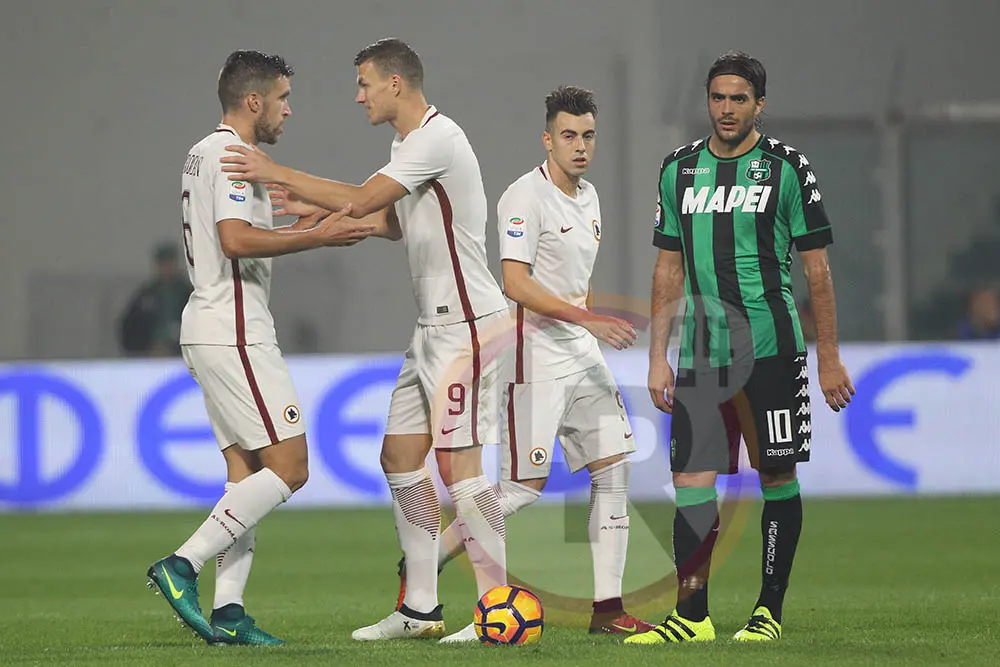 dzeko strootman el shaarawy matri sassuolo roma