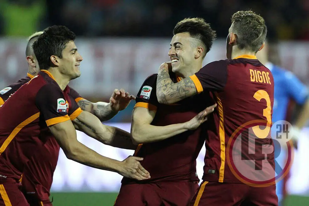 el shaarawt esulta empoli roma mancini