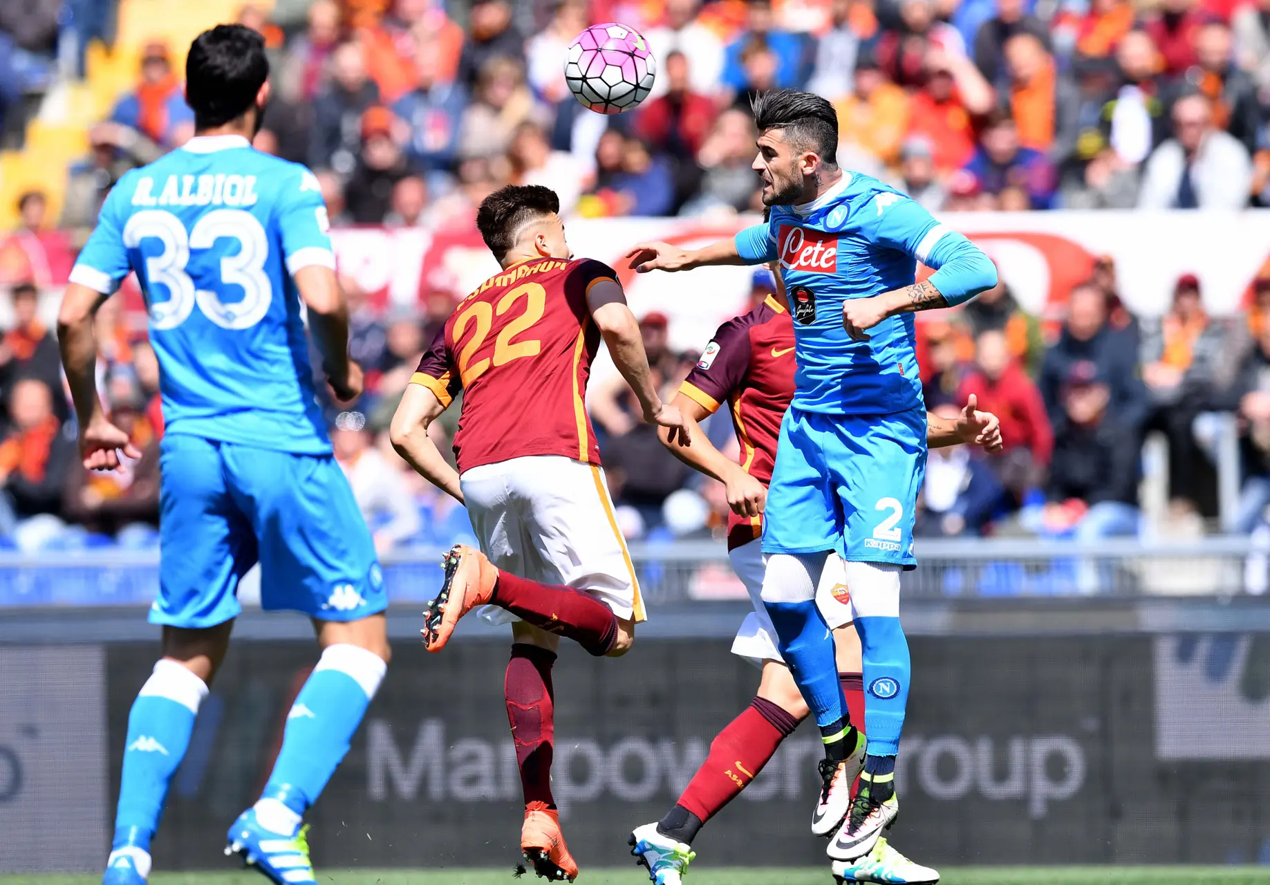 el shaarawy azione roma napoli