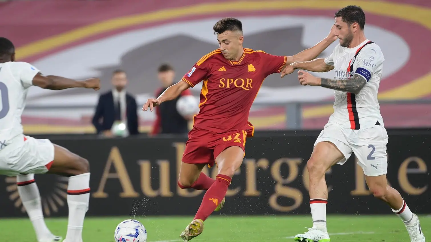 el shaarawy e calabria roma milan