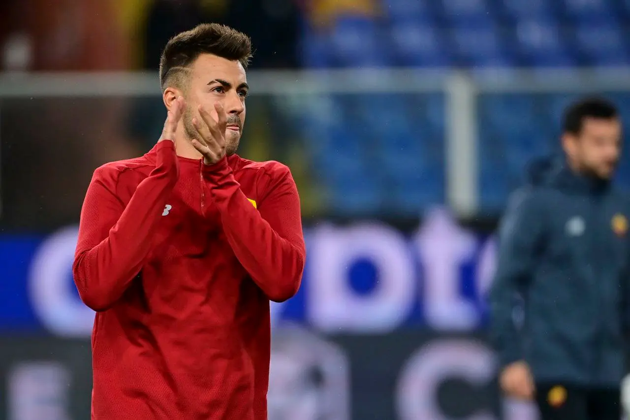 el shaarawy riscaldamento genoa roma