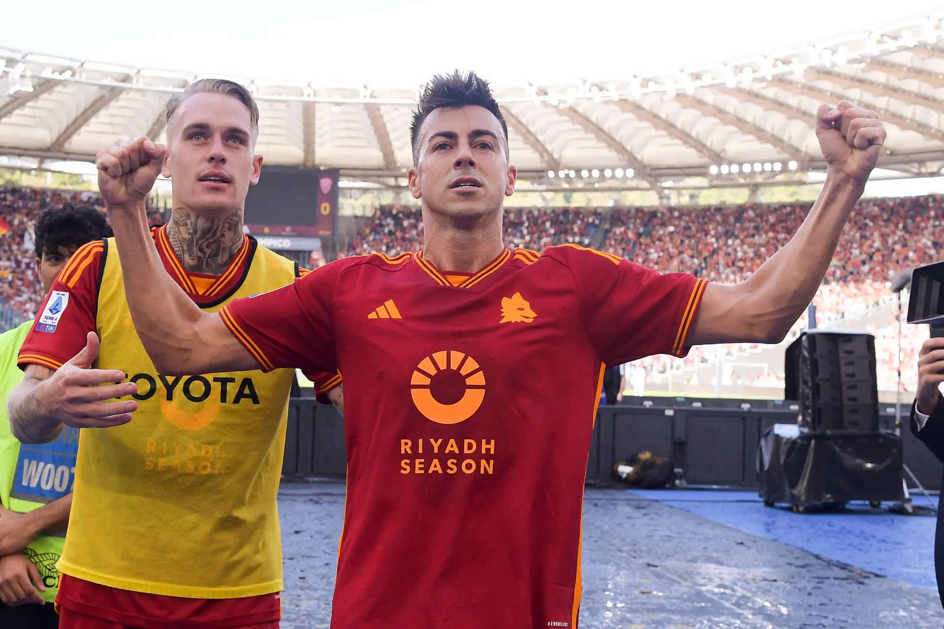 el shaarawy roma monza esultanza