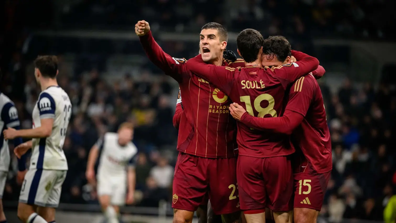 esultanza mancini tottenham roma