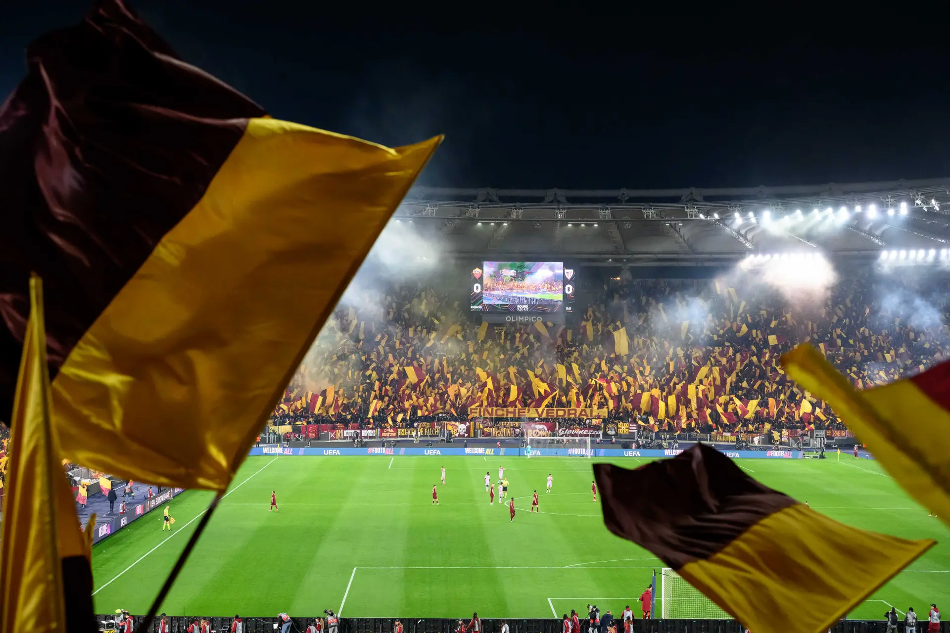 europa league roma athletic club curva sud coreografia 3