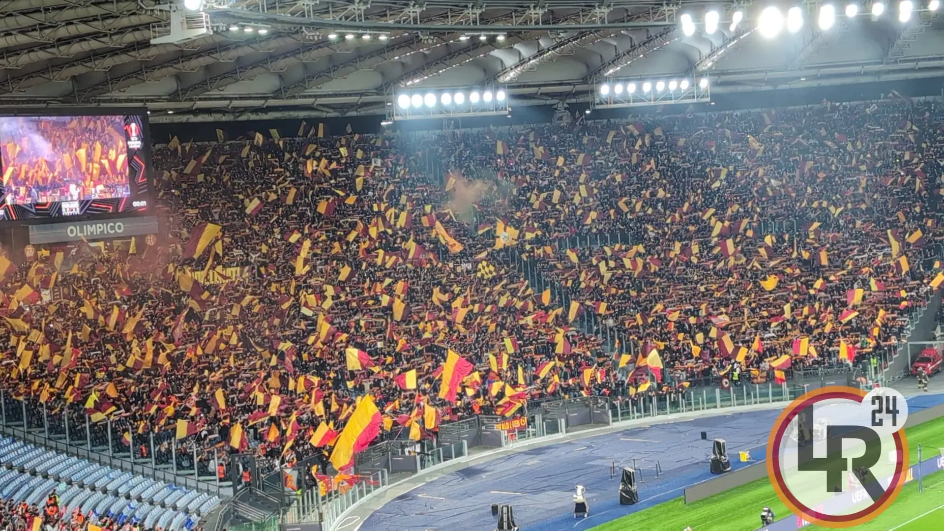 europa league roma athletic club stadio olimpico coreografia 2