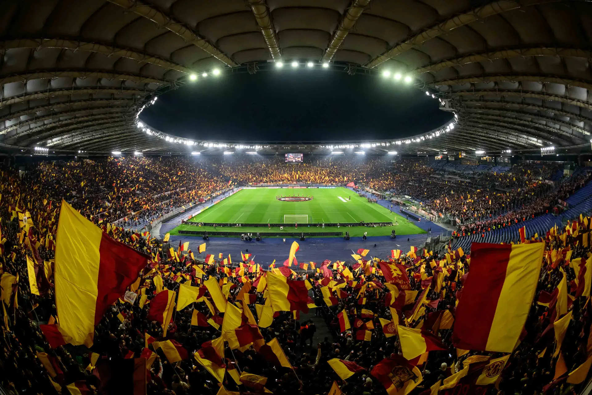 europa league roma athletic club stadio olimpico coreografia 4