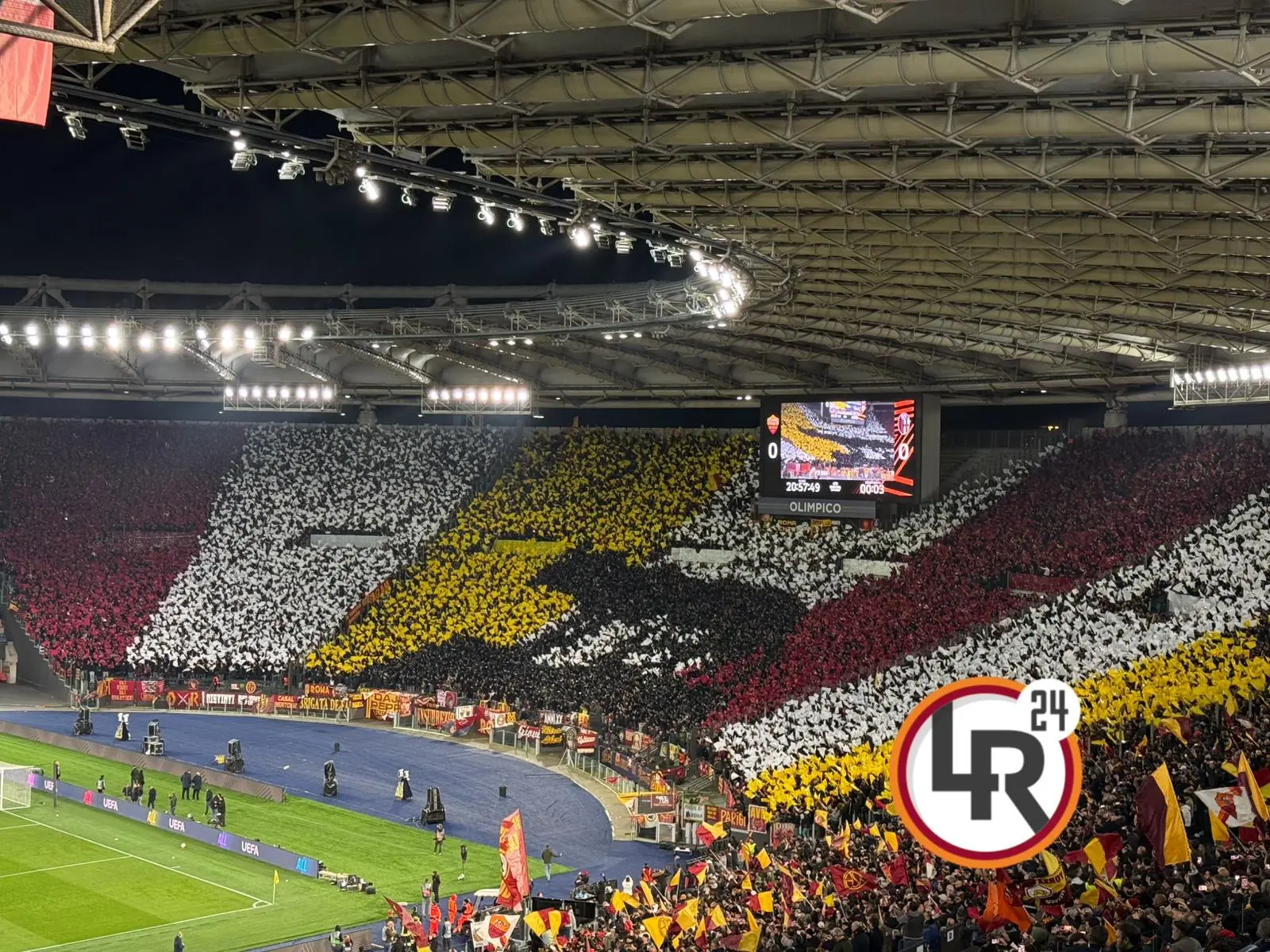 europa league roma bologna coreografia curva sud