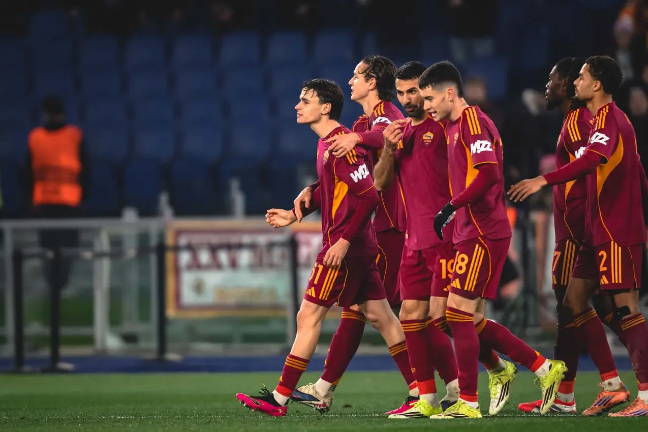 europa league roma stoccarda esultanza squadra 2