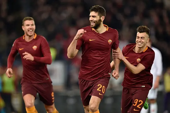 fazio esulta roma fiorentina