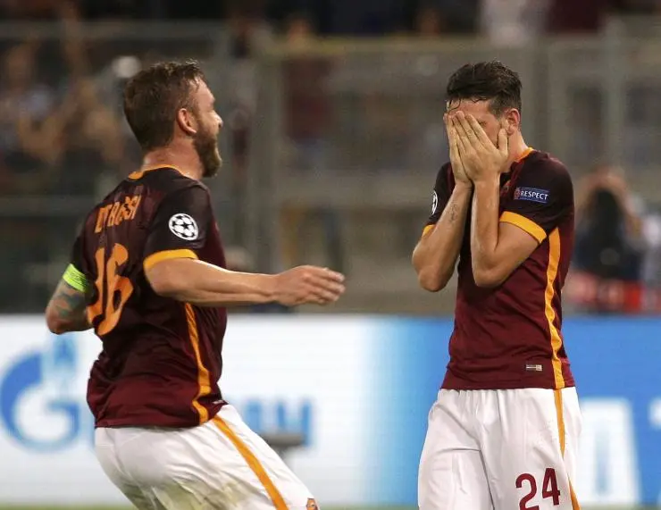 florenzi autore del goal del pareggio contro il barcellona