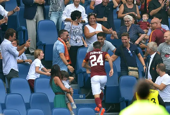 florenzi corre tribuna roma cagliari