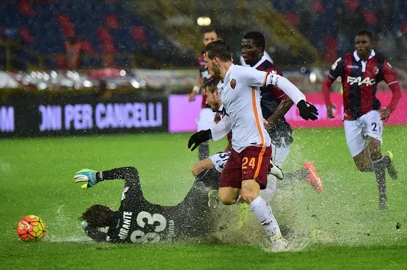 florenzi mirante mani fuori area bologna roma