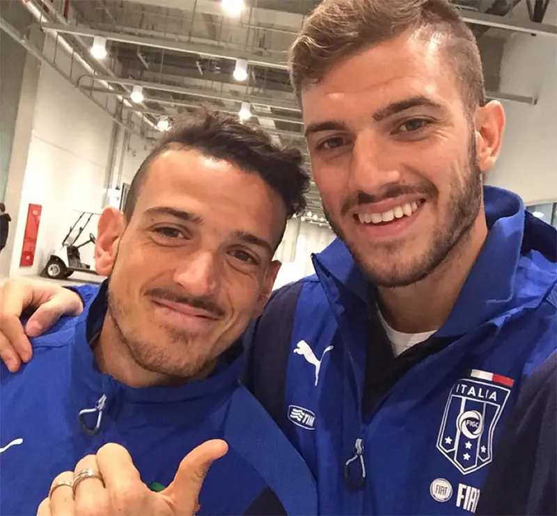 florenzi santon nazionale abbracciati