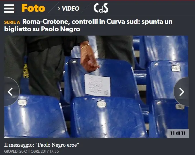 foglietto paolo negro eroe
