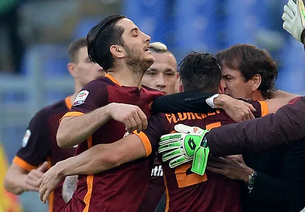garcia abbraccio gruppo roma genoa