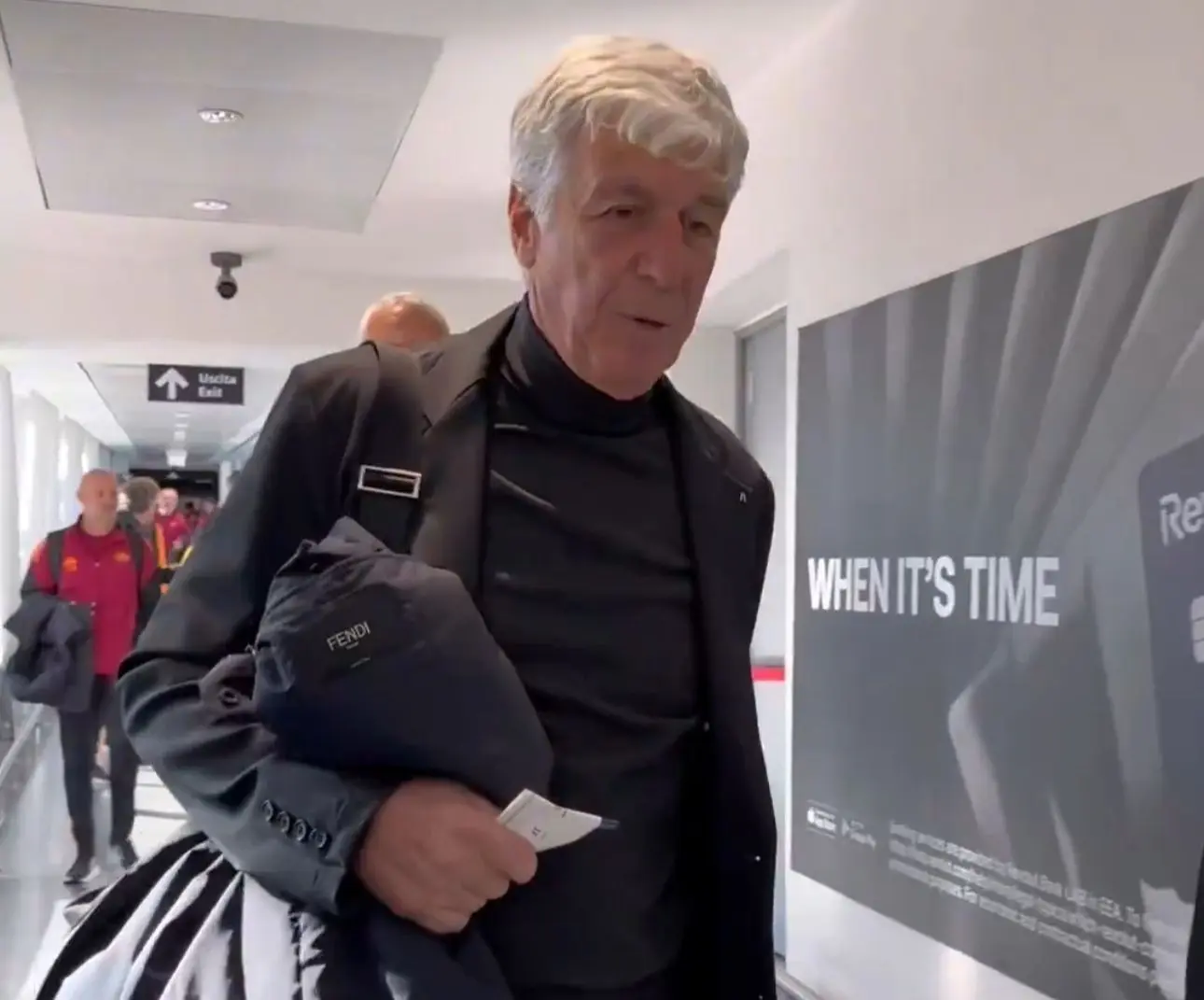 gasperini aeroporto partenza rangers roma
